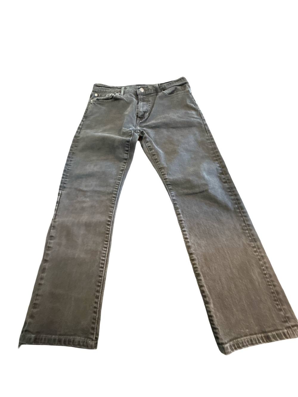Levi's 504 Regular Straight Fit Stretch Jeans Men's 33x30 Washed Black Gray